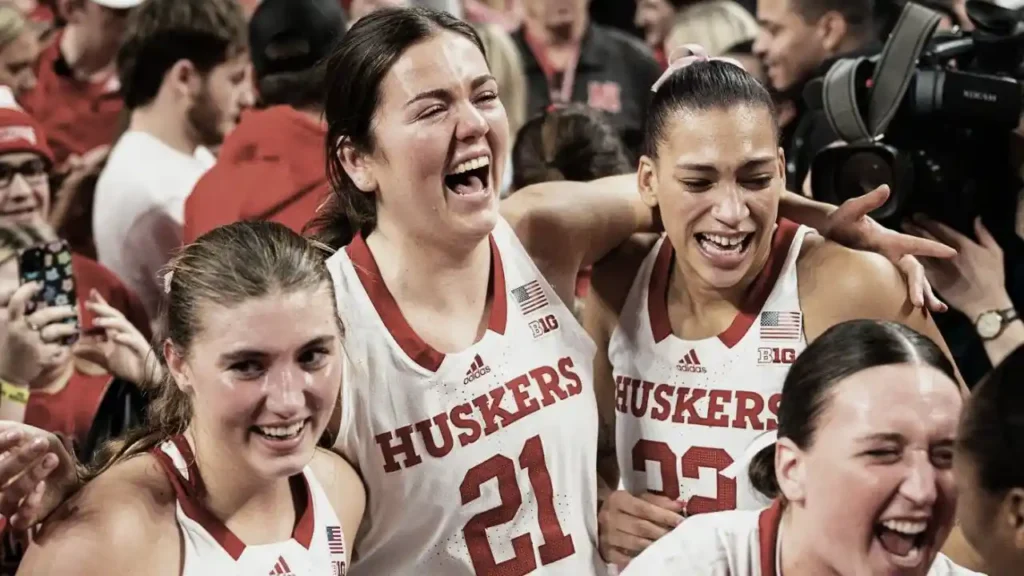 Nebraska Cornhuskers Women's Basketball Victory Moments Picture