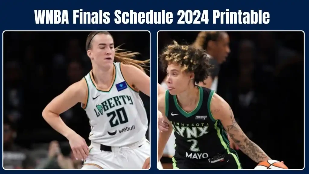 WNBA Finals Schedule 2024 Printable